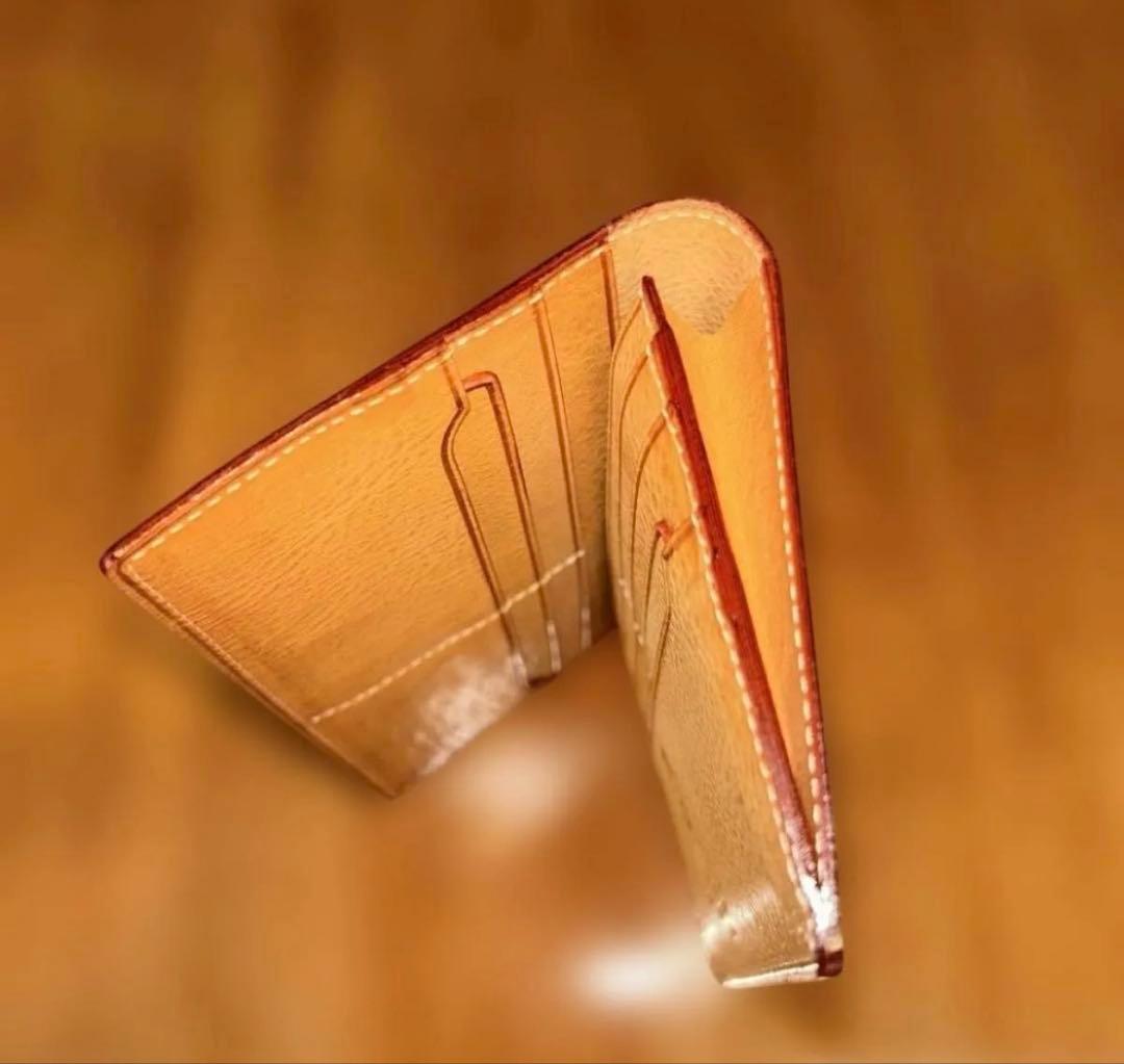 【未使用品】 GANZOブライドルレザー長財布　ネイビー