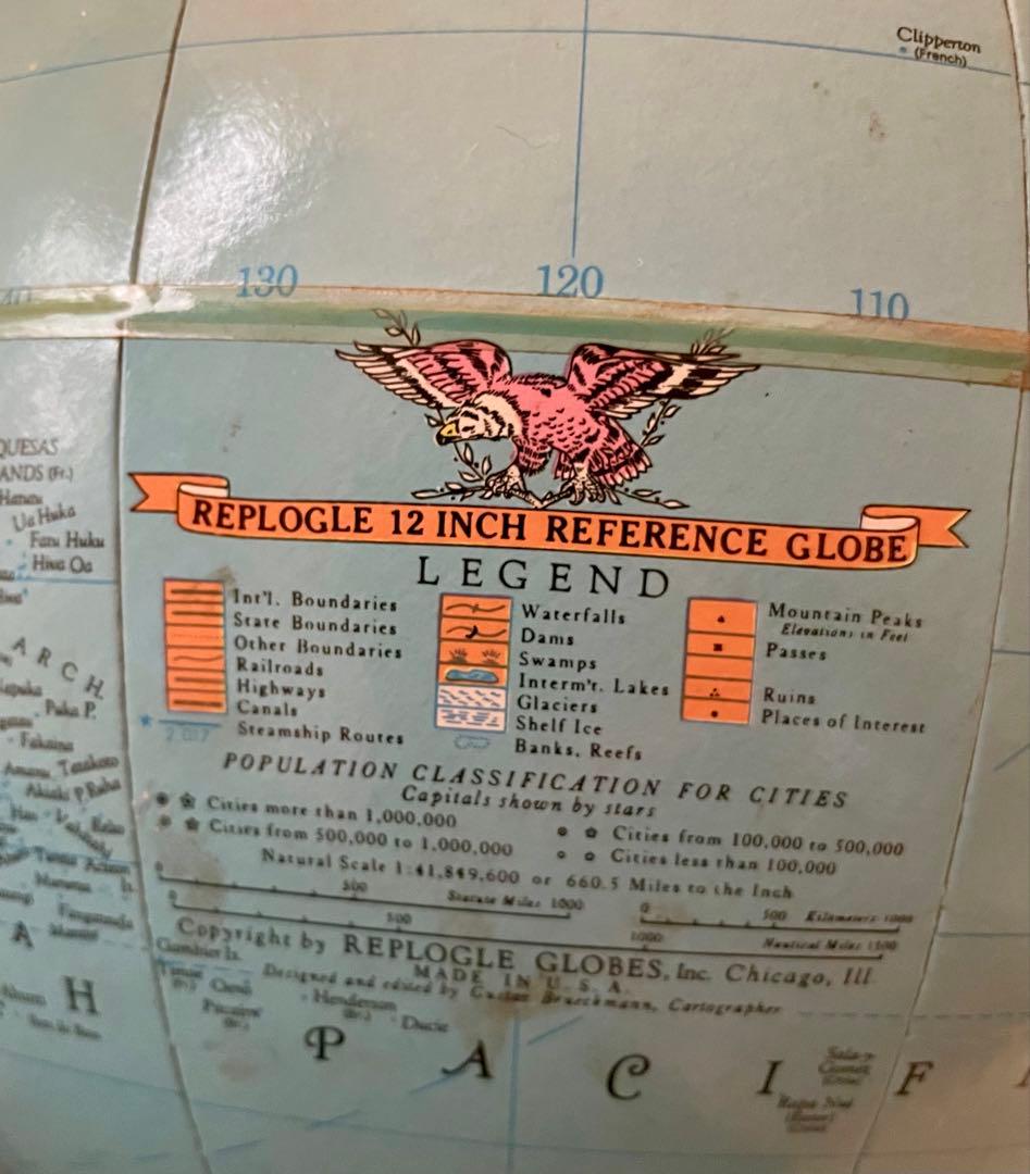 REPLOGLE 12INCH 地球儀