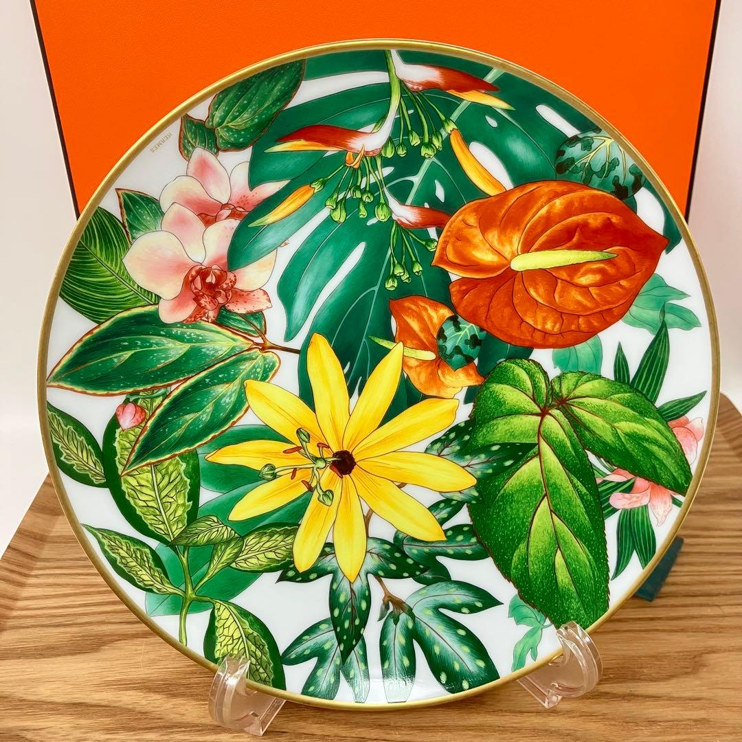 エルメス　パシフォリア　デザートプレート　No.1,2 2枚組　箱付き