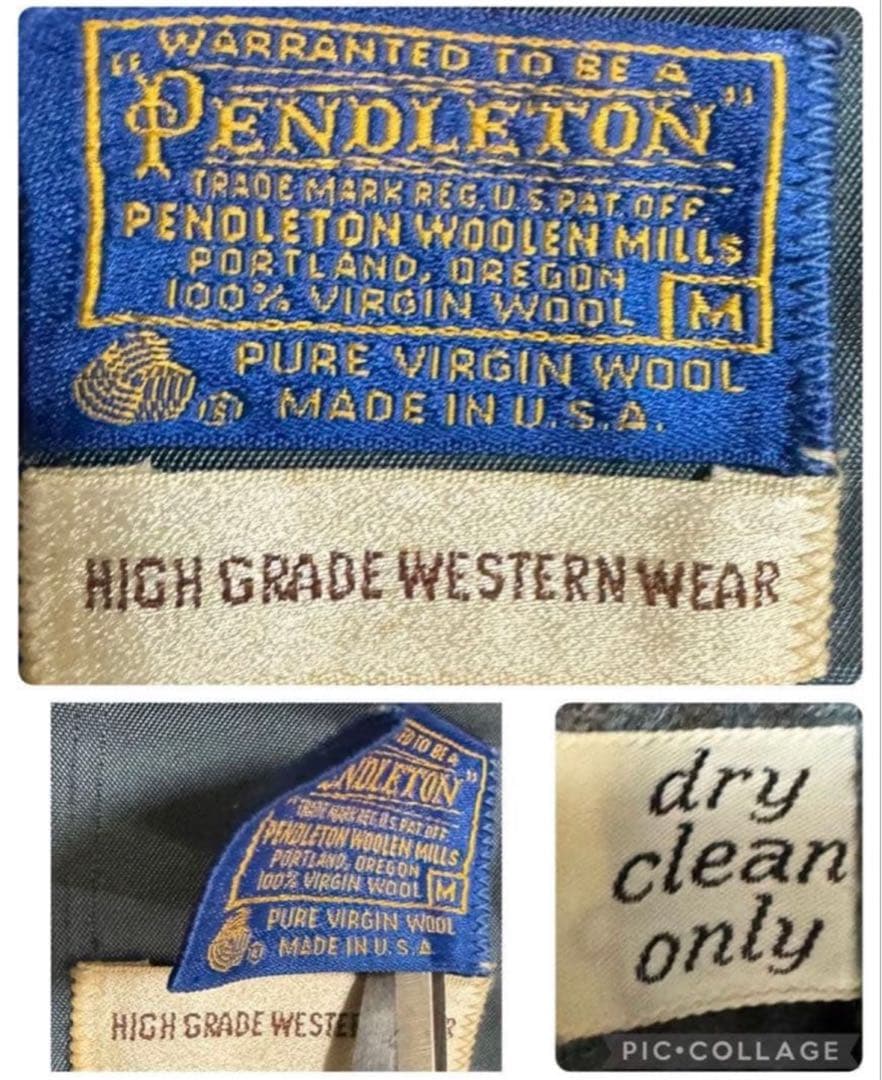 稀少 PENDLETON 70s USA製 ビンテージ オンブレ ブルゾン M