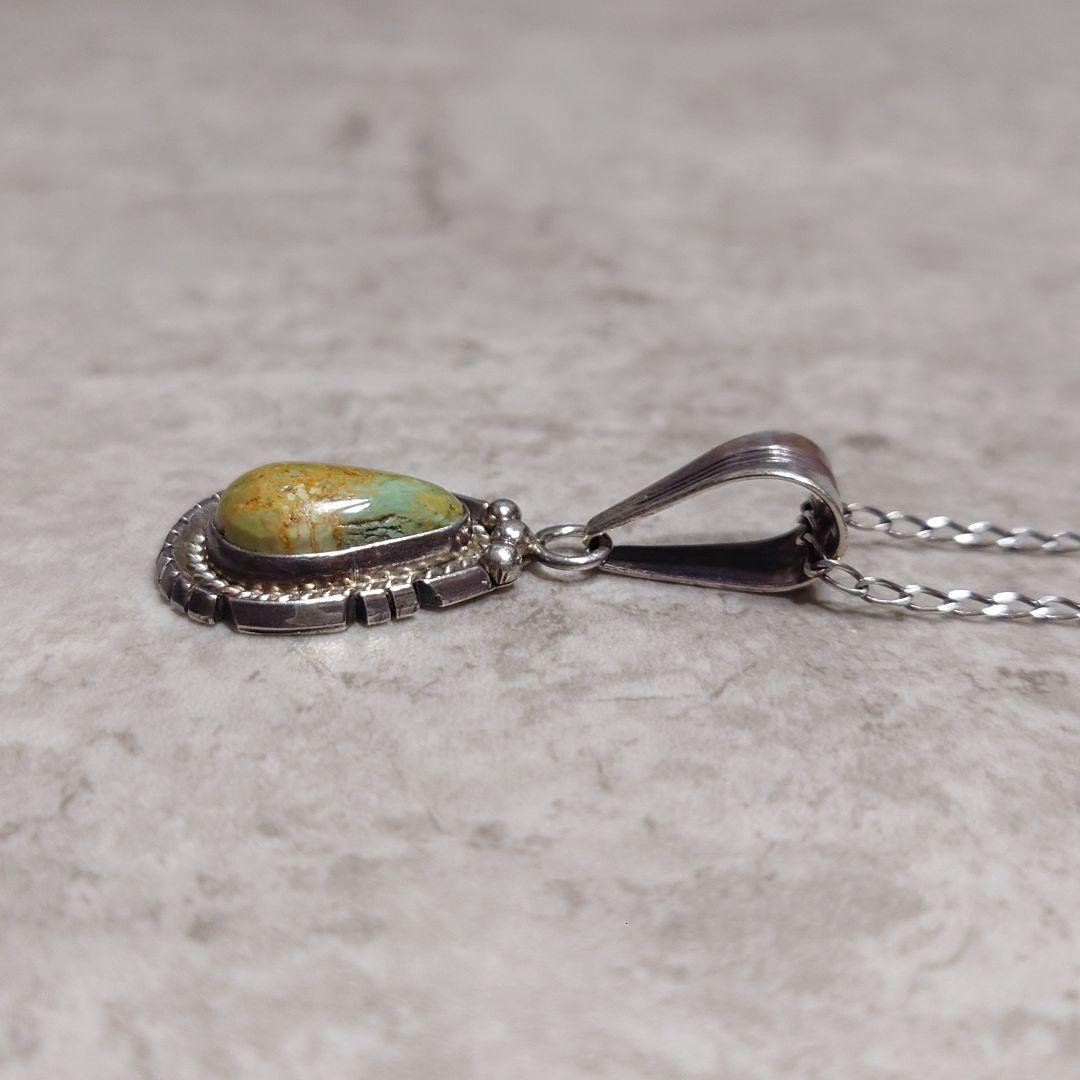 NAVAJO ナバホ Running Bear ターコイズネックレス 925