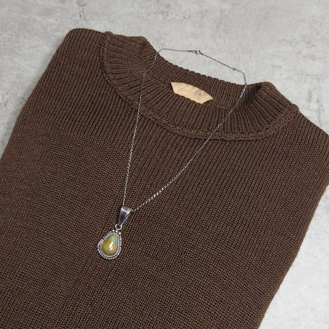 NAVAJO ナバホ Running Bear ターコイズネックレス 925