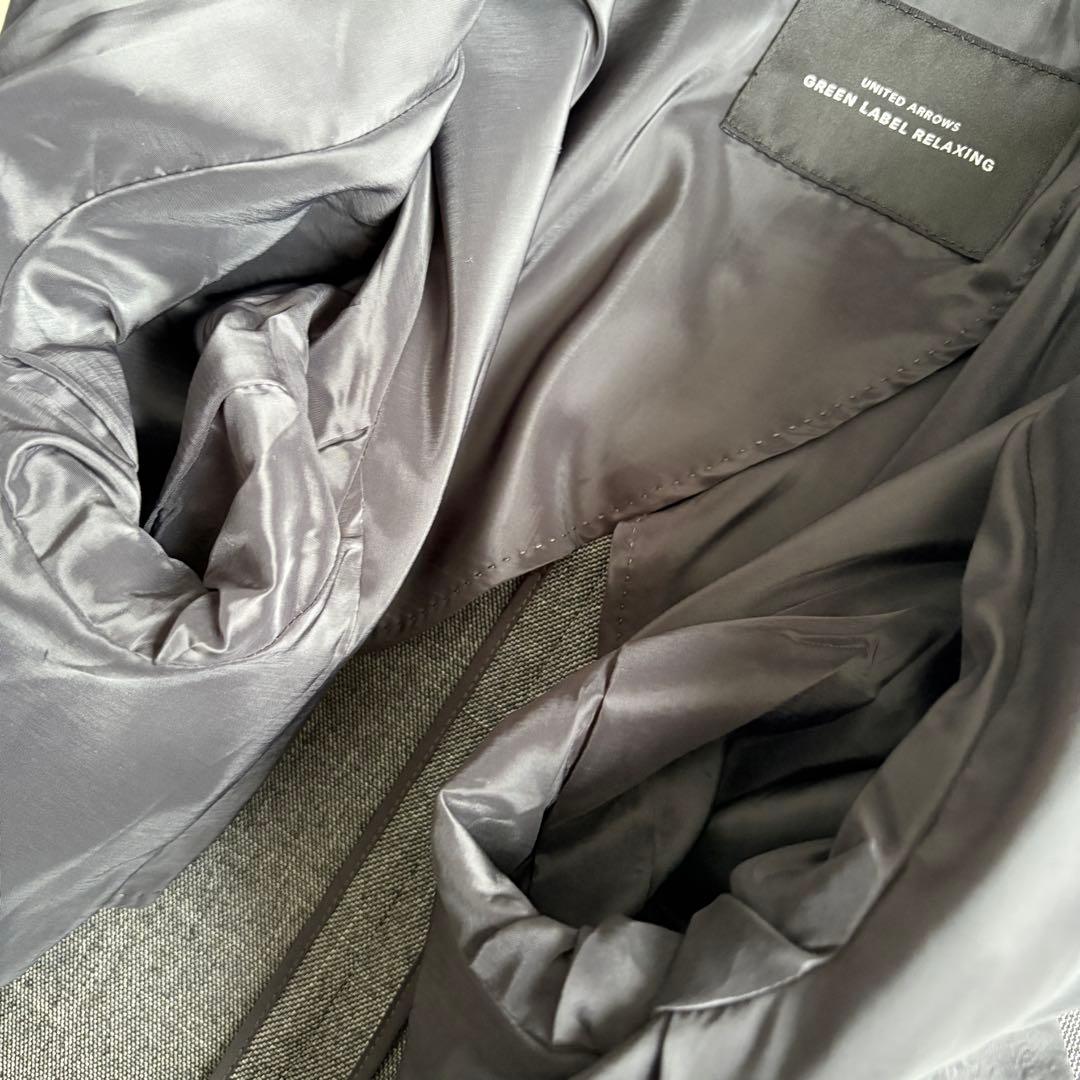 美品✨グリーンレーベルリラクシング ノーカラーセットアップ グレー 36 S相当