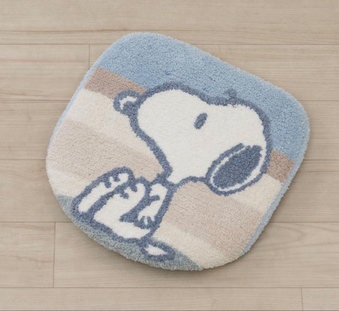 9日迄大特価　ブルー色　PEANUTS スヌーピー　トイレマットセット　新品
