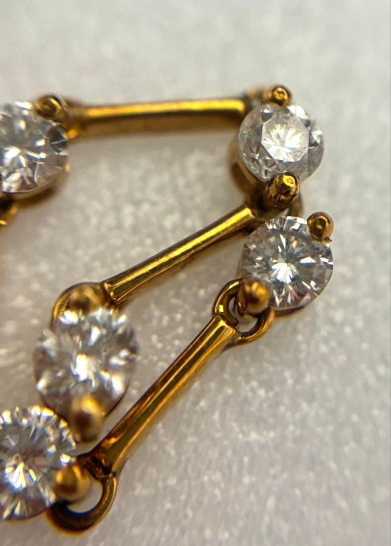 【 K18 / ネックレストップ】ダイヤ0.42ct チャーム 1.12g