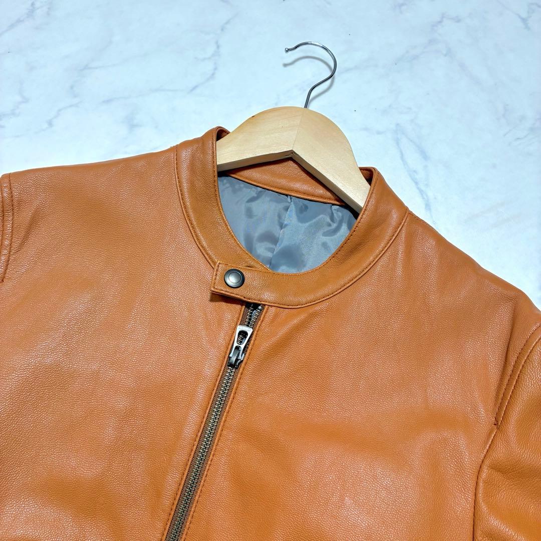 希少カラー/美品✨ムッシュニコル ライダース ジャケット 48 キャメル系 L