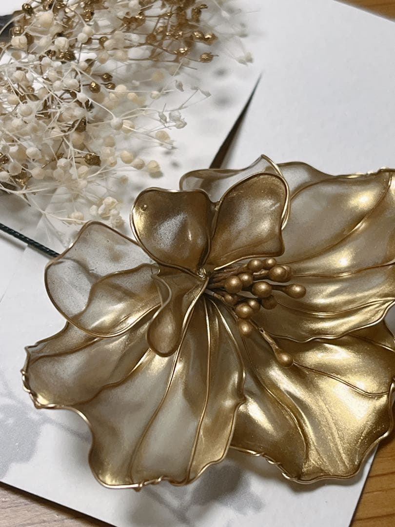 miuuna ヘアアクセサリー　アメリカンフラワー　ウェディング