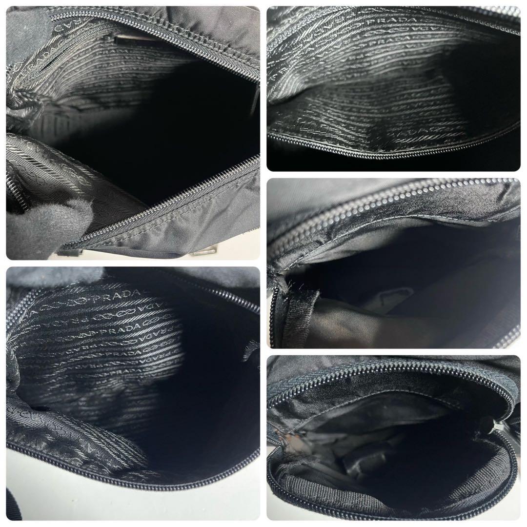 【美品】プラダ メッセンジャーバッグ クロスボディ テスートナイロン × レザー