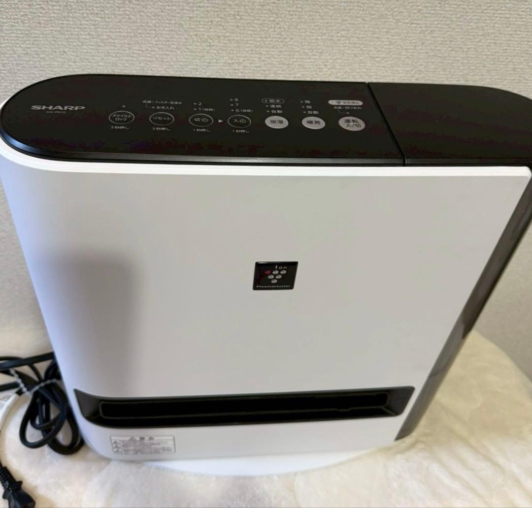 シャープ 加湿 セラミックファンヒーターHX-PK12-W