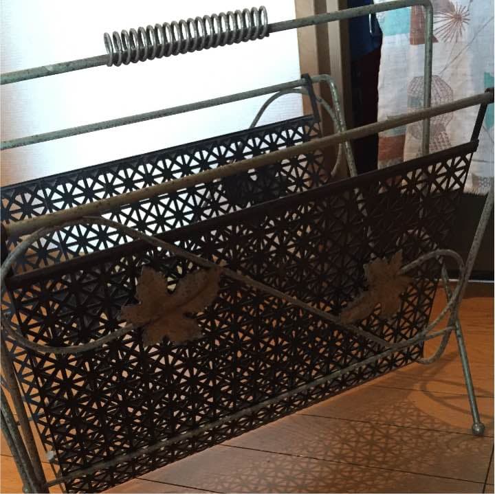 60's アメリカ製 雑誌ラック カエデ模様