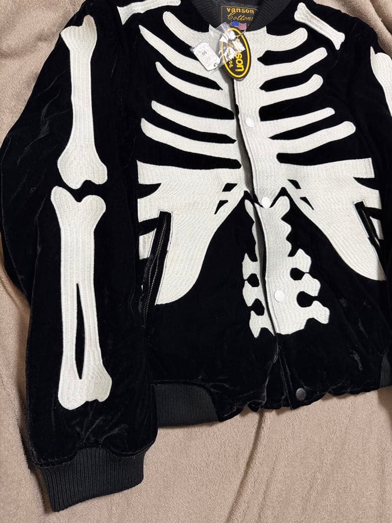 新品 未使用 Vanson USA 骨 別珍 限定版 スカジャン vintage