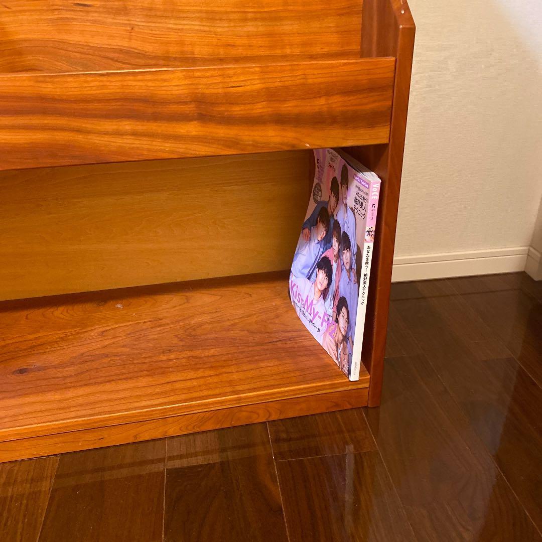 ブラックチェリー 無垢材　絵本　本棚