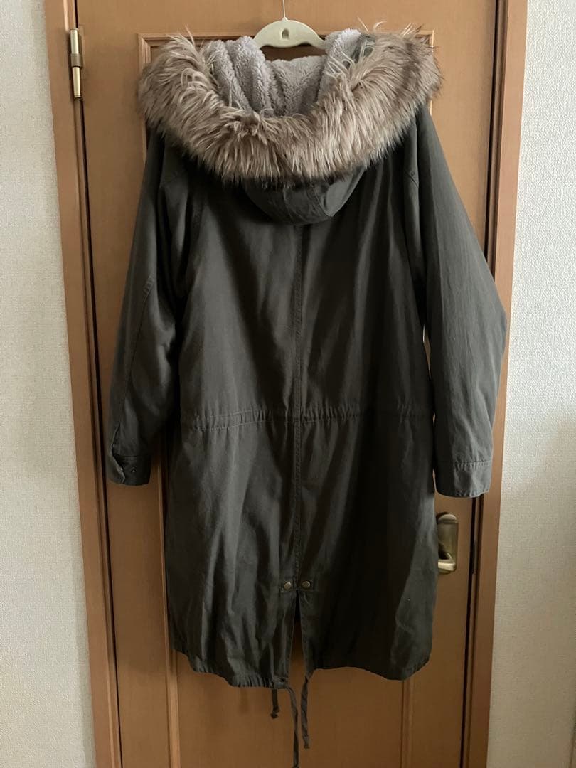 so.mari フェイクファードルマンモッズロングコート カーキ