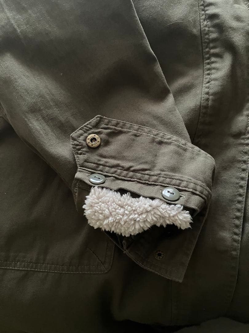 so.mari フェイクファードルマンモッズロングコート カーキ