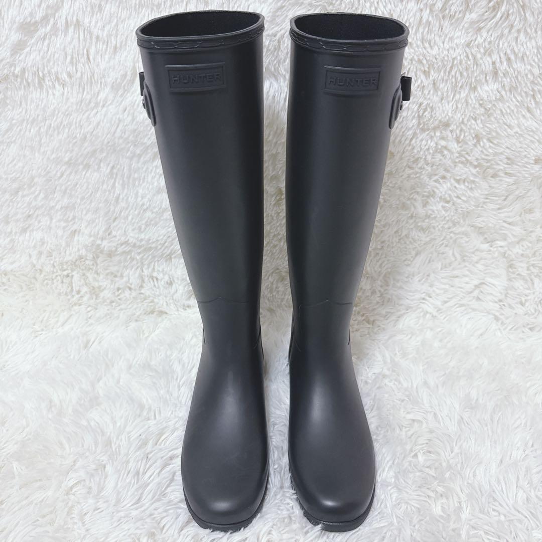 未使用　HUNTER レインブーツ　23cm UK4ロングブーツ　長靴