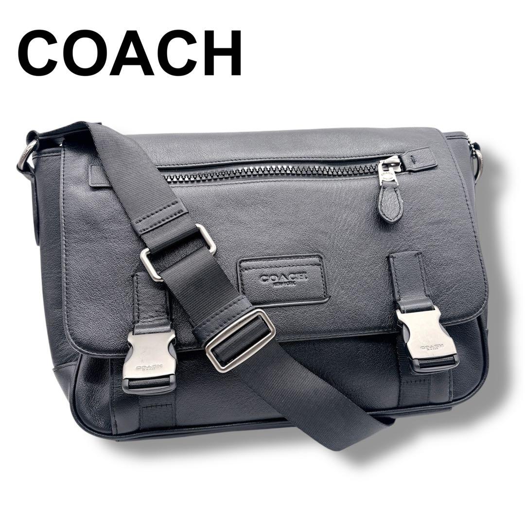 極美品 COACH コーチ レザー 2WAYメッセンジャーバッグ ハンドバッグ