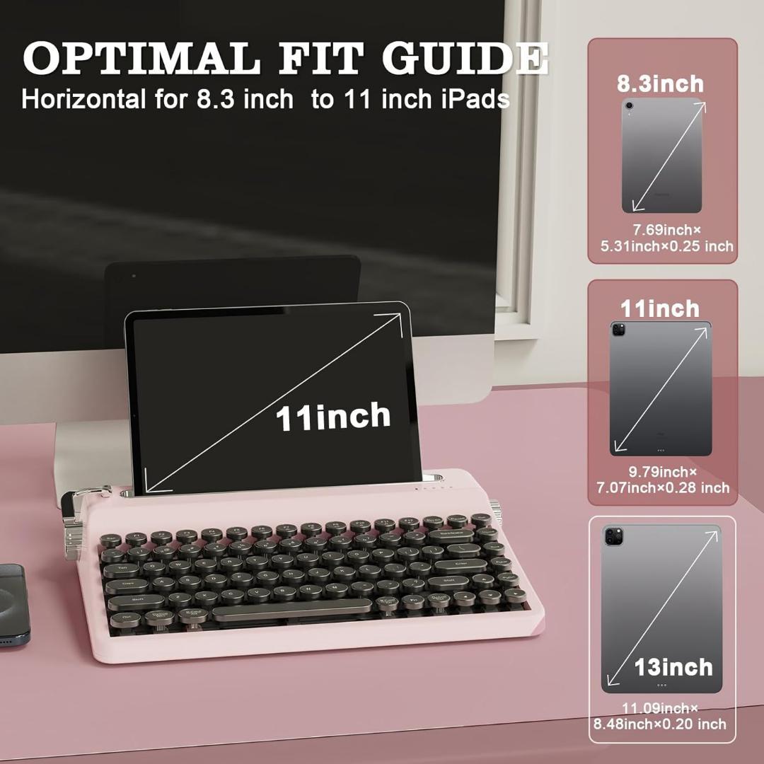 タイプライター風 キーボード ピンク