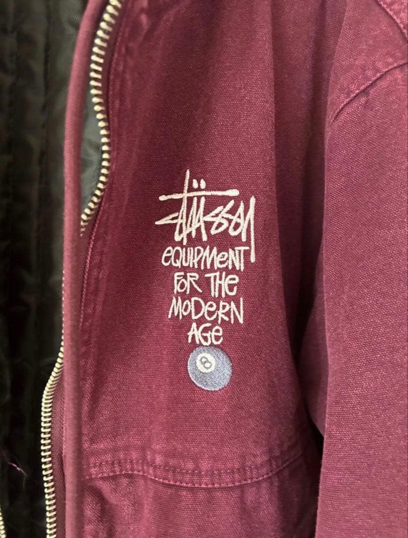 Stüssy バーガンディ ジャケット