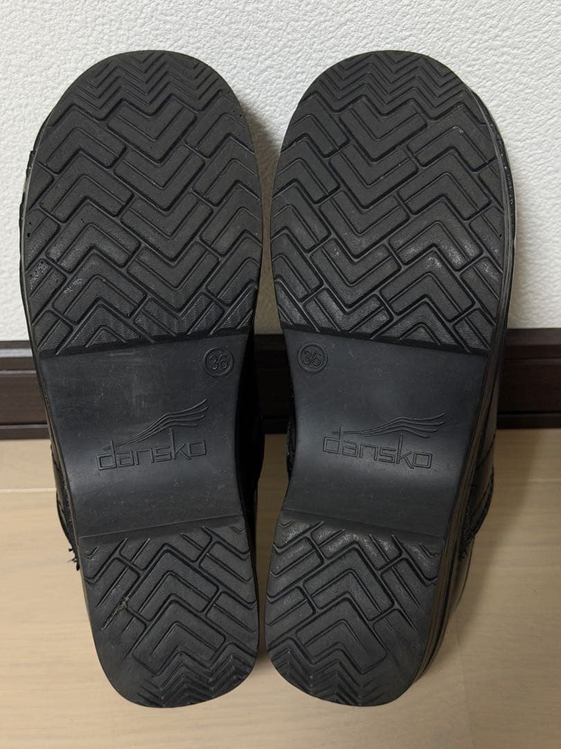 ダンスコ　DANSKO レザー本革　スリッポンシューズ　黒　36