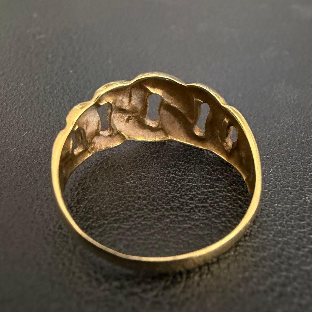 (C010917) K18リング 約10号 18金YG 指輪