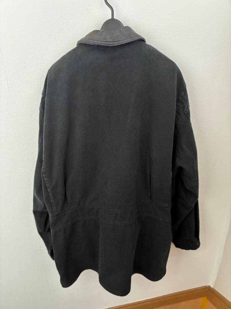 ウールリッチ　WOOL RICH 襟レザーダックジャケット　ブラック　L