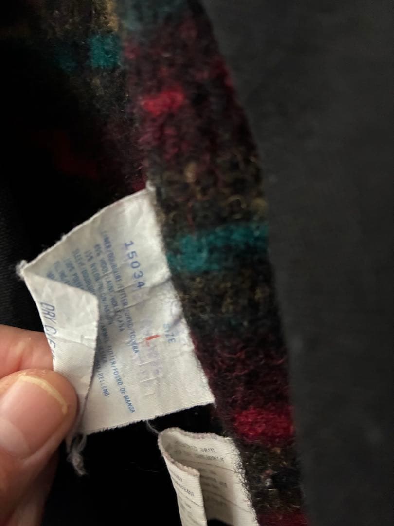 ウールリッチ　WOOL RICH 襟レザーダックジャケット　ブラック　L