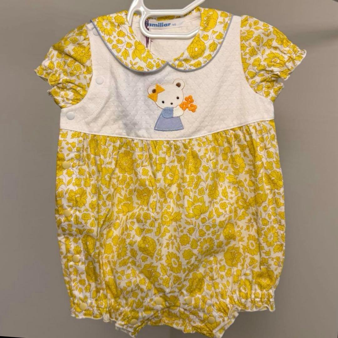 お値下げ【新品/タグ付き】ファミリア ロンパース 60 リバティ