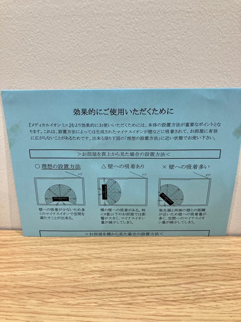 メディカルイオンミニ　大量マイナスイオン発生器