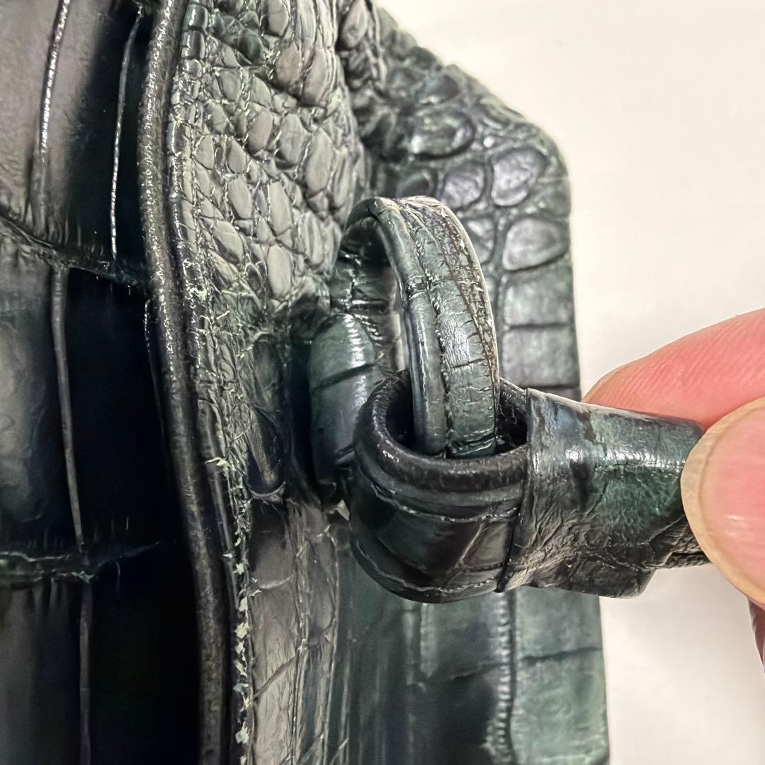 「ぬこさん専用〜ʕ•ᴥ•ʔ」IBIZA ダークグリーン　ハンドバッグ　美品！