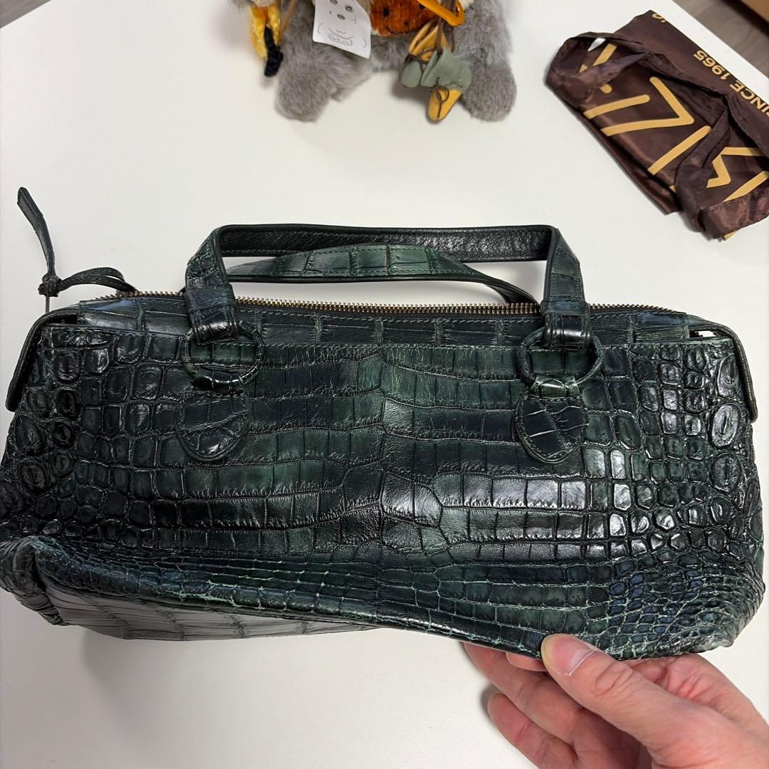 「ぬこさん専用〜ʕ•ᴥ•ʔ」IBIZA ダークグリーン　ハンドバッグ　美品！