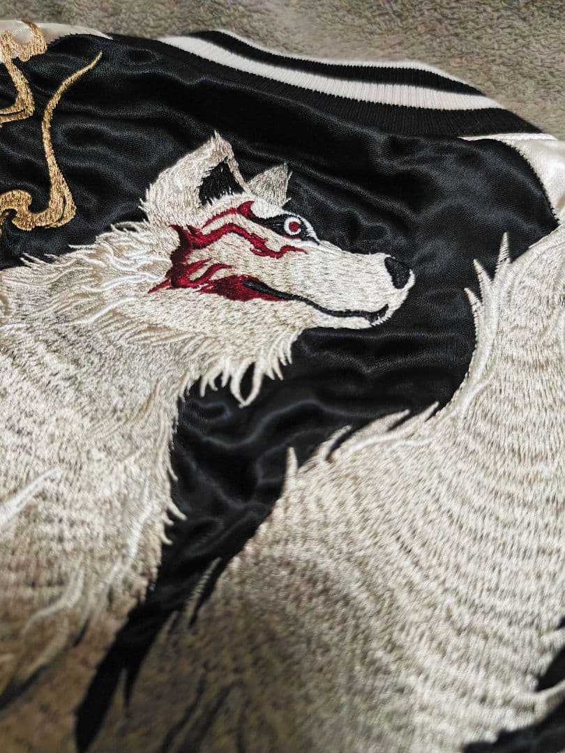 美品 絡繰魂 super 日本 限定 スカジャン unisex 100%silk