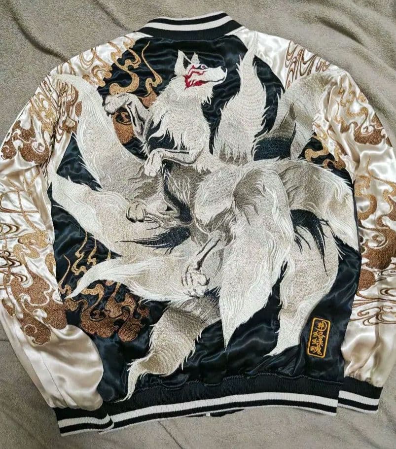 美品 絡繰魂 super 日本 限定 スカジャン unisex 100%silk