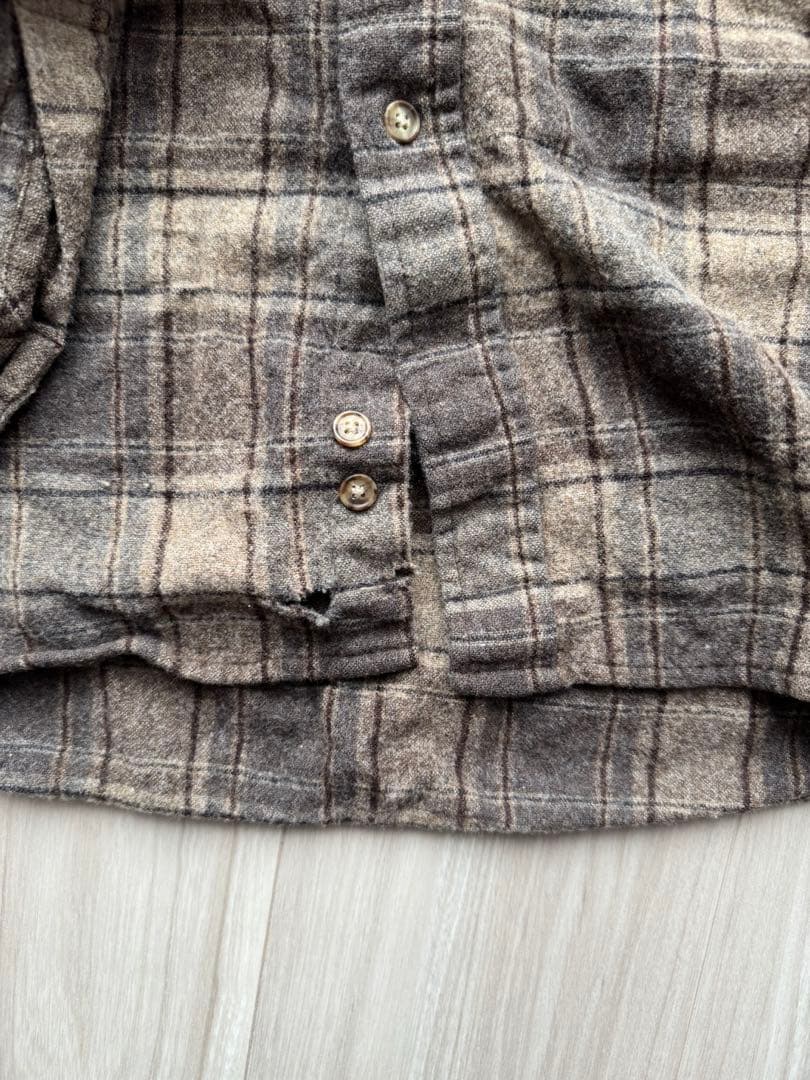 PENDLETON ペンドルトン チェック柄 ウールシャツ エルボーパッチ XL