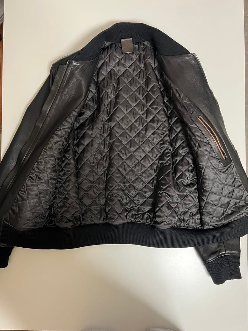 【RUFFO】MA-1タイプ レザーブルゾン　サイズ50