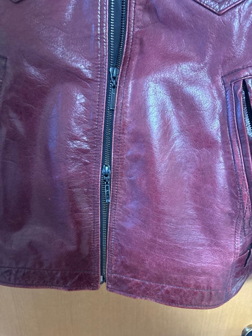 A.S.M バーガンディ レザージャケット