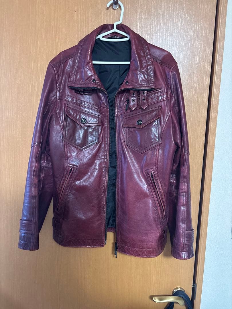 A.S.M バーガンディ レザージャケット