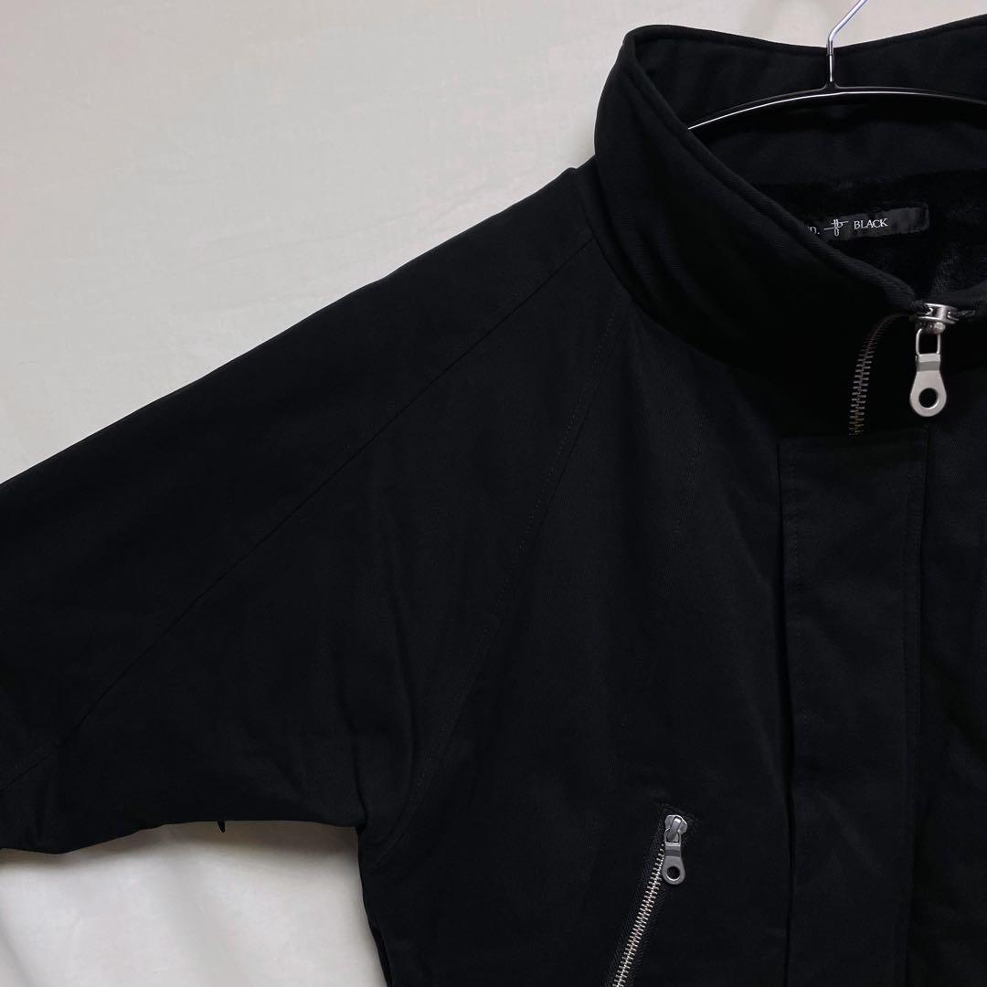 【NO ID.】マルチシームハイカラーハーフコート ボアフリース ハの字ジッパー