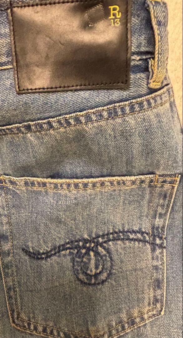 アパルトモン R13 DAMON PLEATED WIDE LEG DENIM