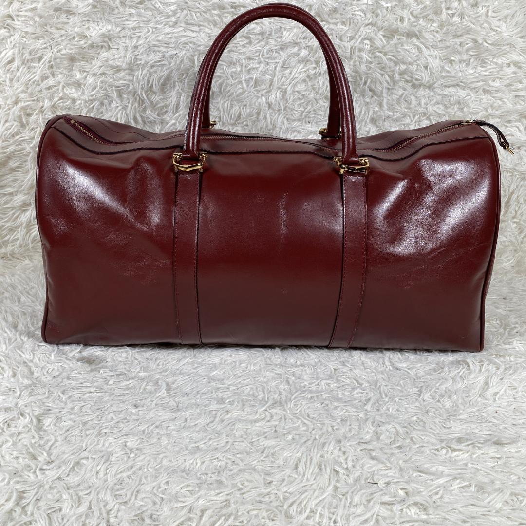 【美品】カルティエ マストライン レザー ボストンバッグ トラベルバッグ