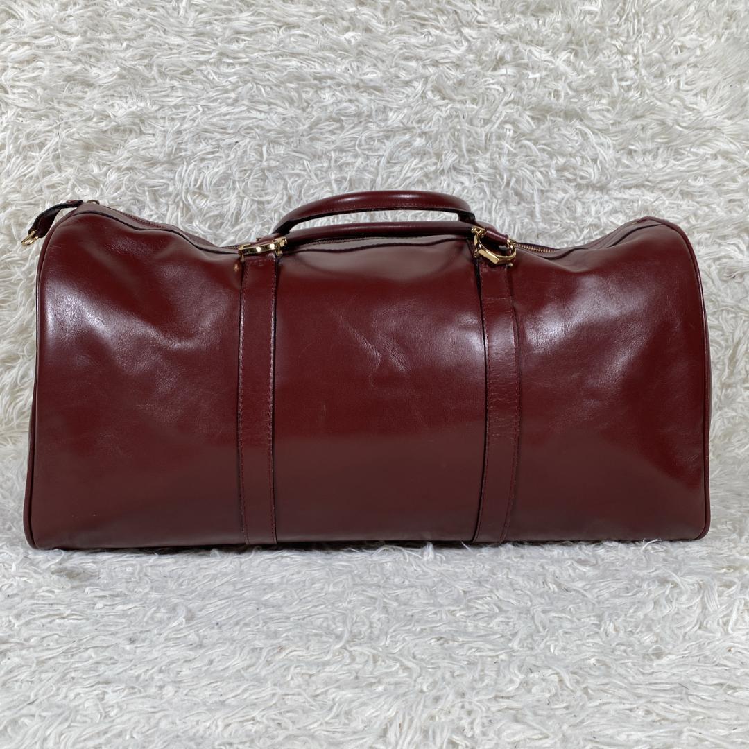 【美品】カルティエ マストライン レザー ボストンバッグ トラベルバッグ