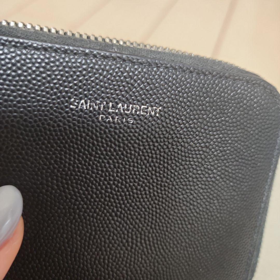 SAINT LAURENT L字ファスナー コンパクトウォレット 黒