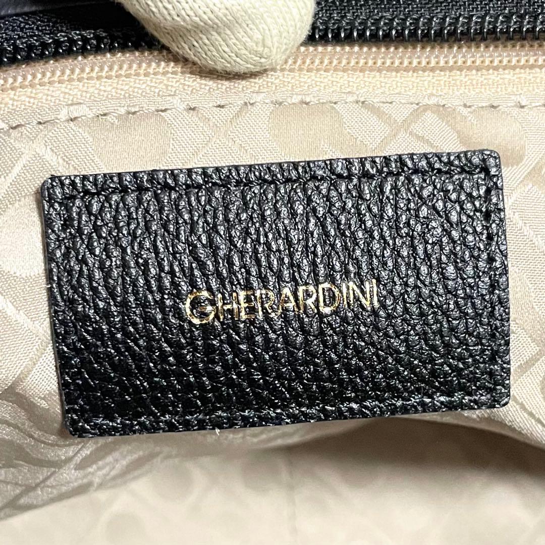 未使用タグ付/ゲラルディーニ　ミニボストン　ハンドバッグ　ソフティ　現行　黒
