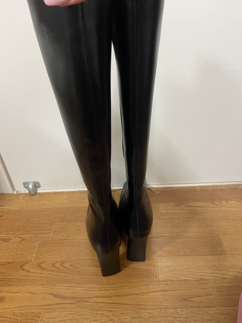 ACYMブラックロングブーツ ハイヒール