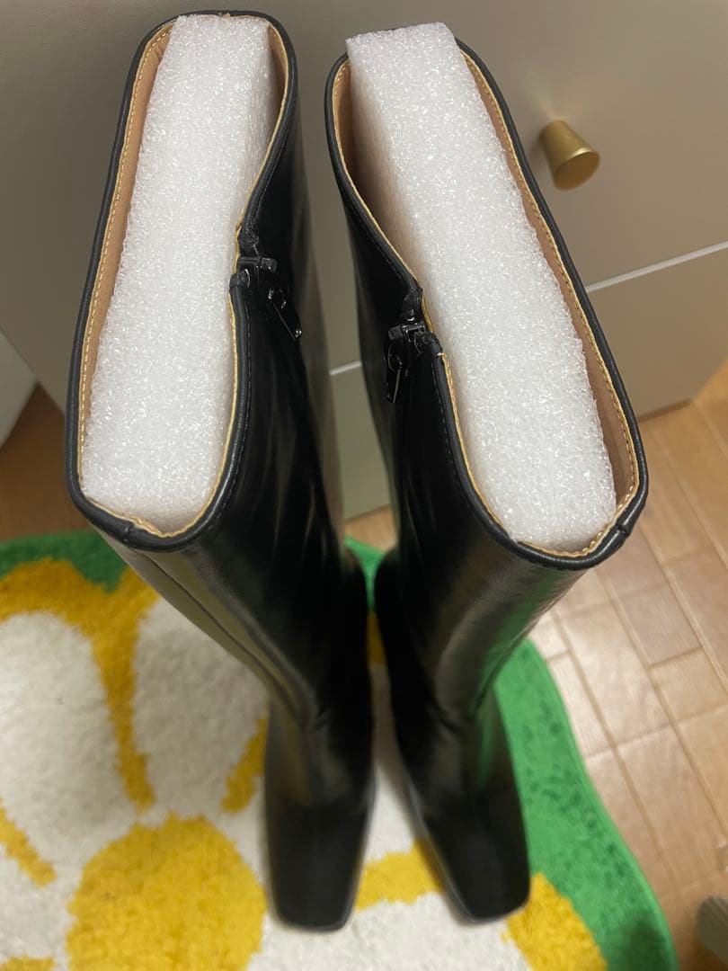 ACYMブラックロングブーツ ハイヒール