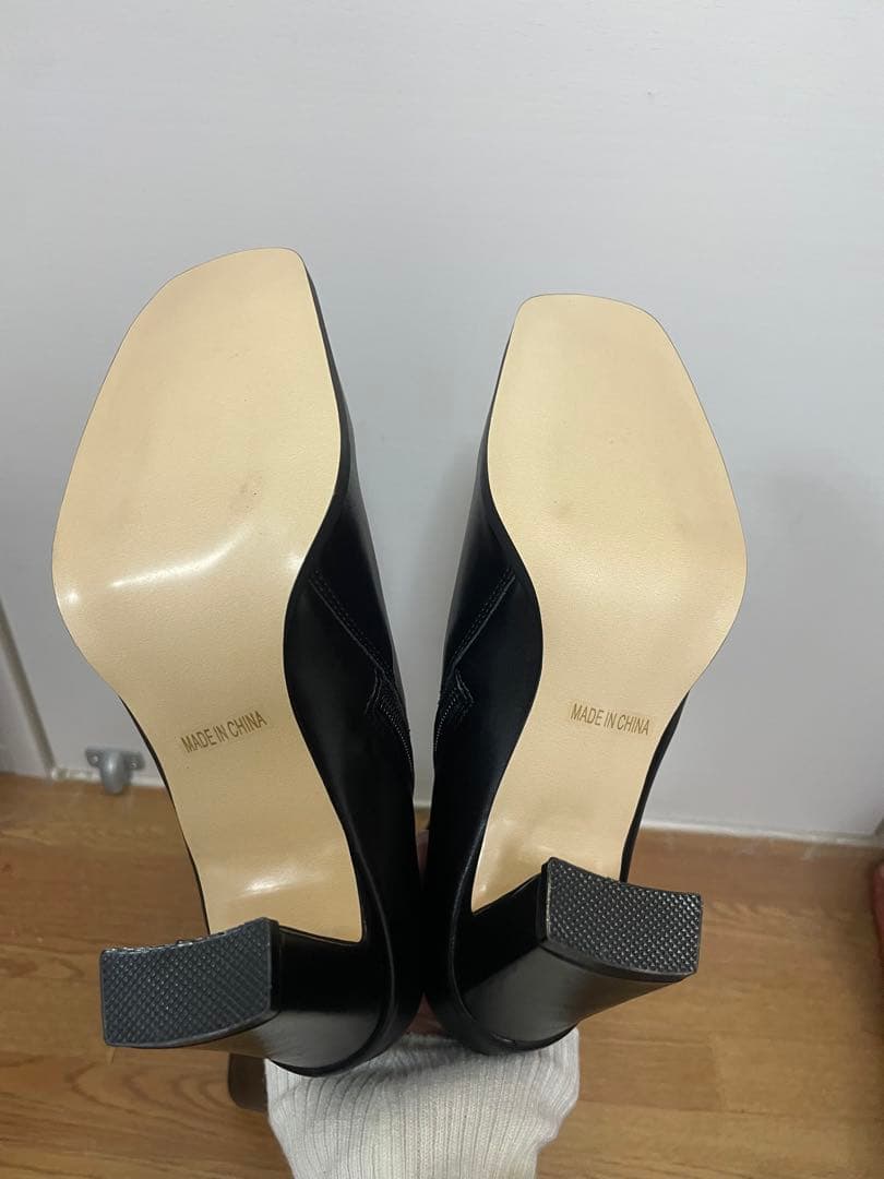 ACYMブラックロングブーツ ハイヒール