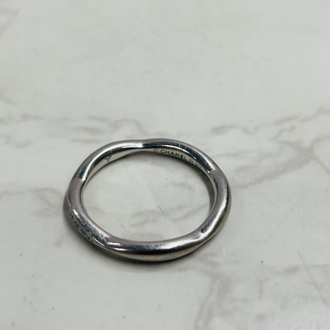 シャネル カメリア コレクション ハーフエタニティリング 3.7g PT950
