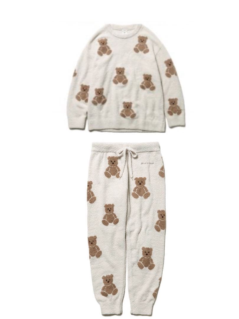 ジェラートピケ　ベア　ジャガード プルオーバー ロングパンツ