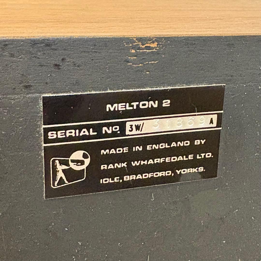 【希少】Wharfedale MELTON2 ブックシェルフ型スピーカー ペア