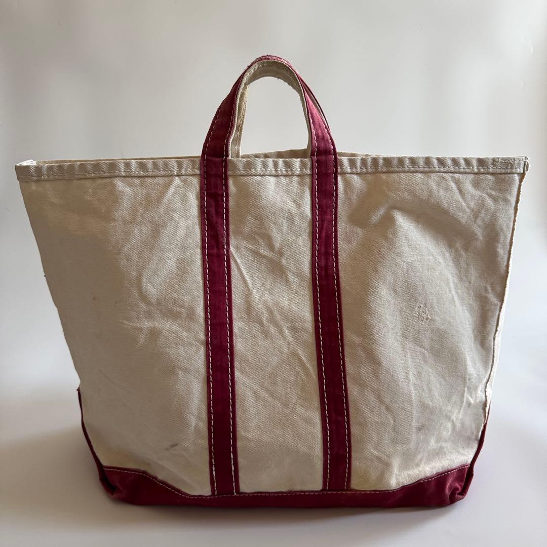 70s 80s L.L.Bean トートバッグ レッド タグなし