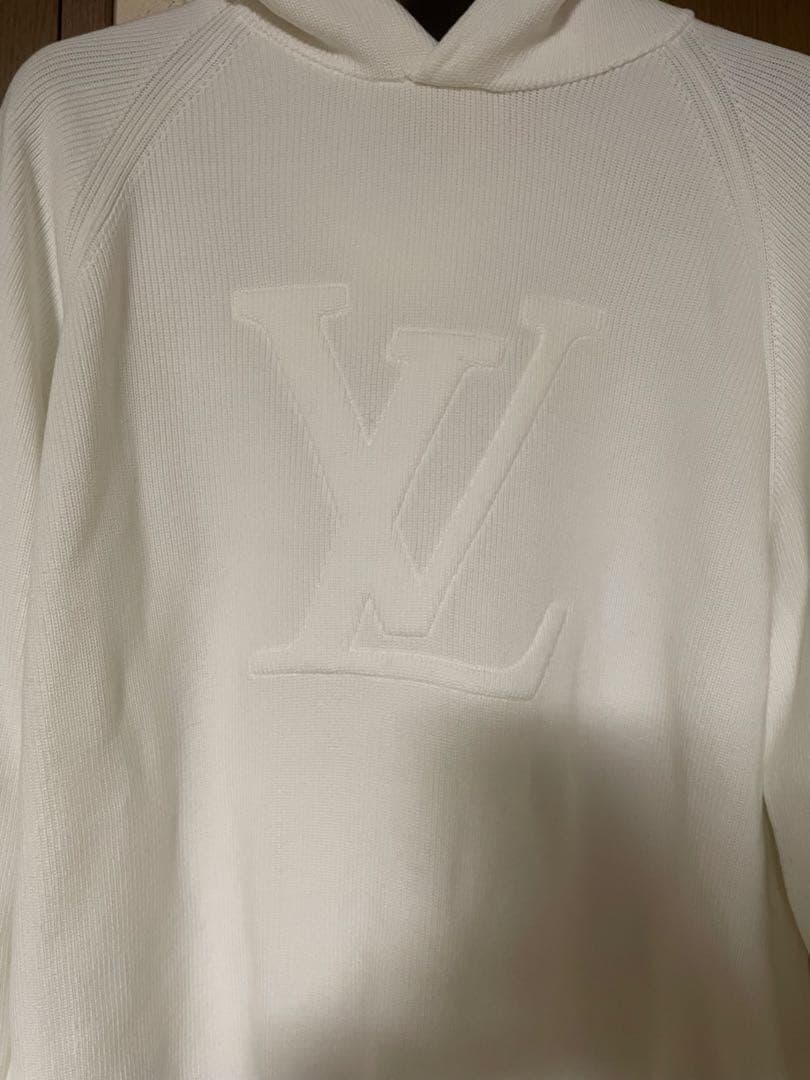 Ree　美品　Louis Vuitton ホワイト ニットパーカー　メンズ